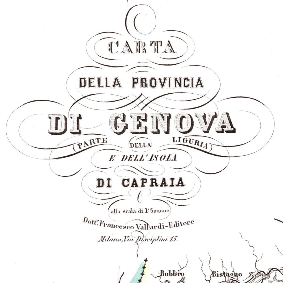 Genua | Italien | Landkarte von 1895
