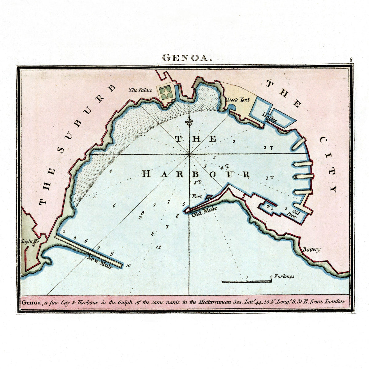 Seekarten-Atlas | Genua | Livorno | Karte von 1801