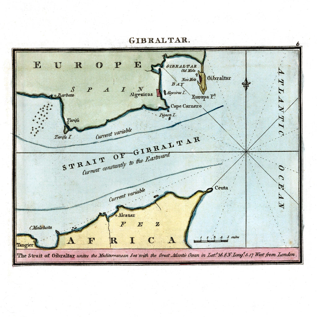 Seekarten-Atlas | Gibraltar | Korsika | Karte von 1801