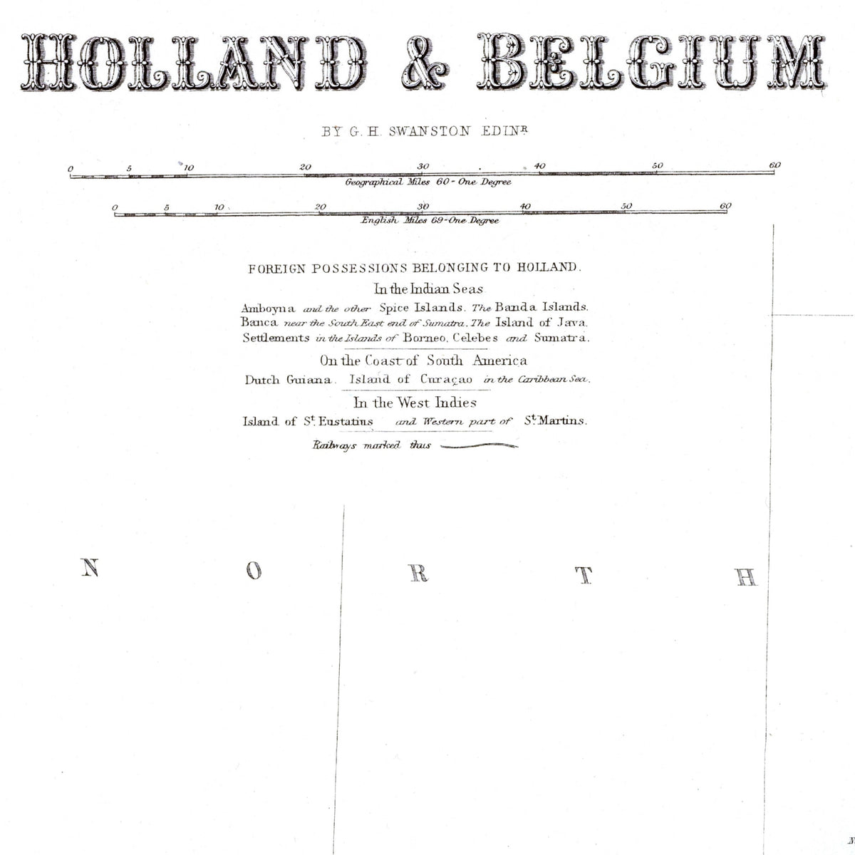 Niederlande | Belgien | Karte von 1872 | Vintage Map