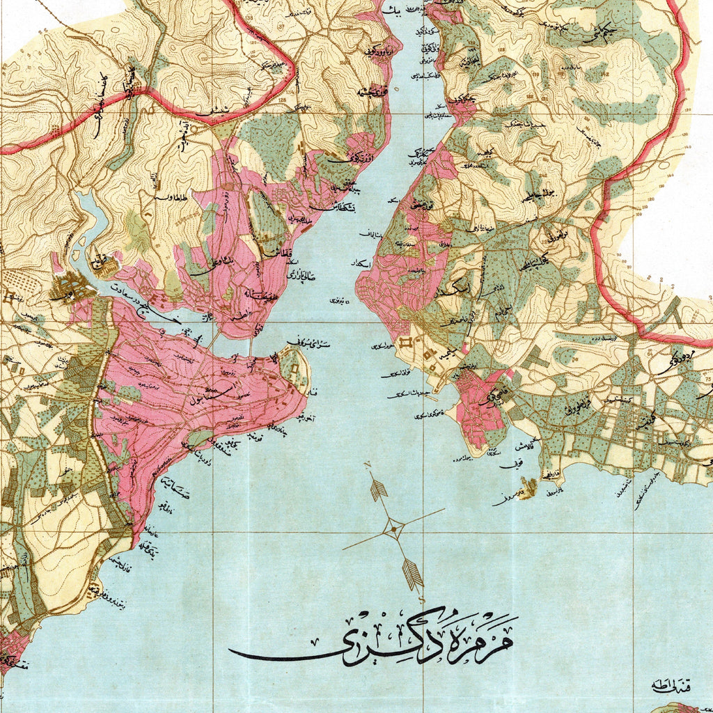 Istanbul & Bosporus 1918 | Historische Übersichtskarte
