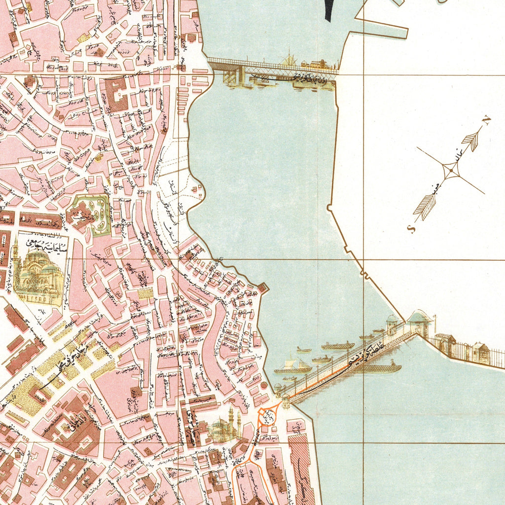 Istanbul Eminönü-Fatih 1918 | Historischer Stadtplan