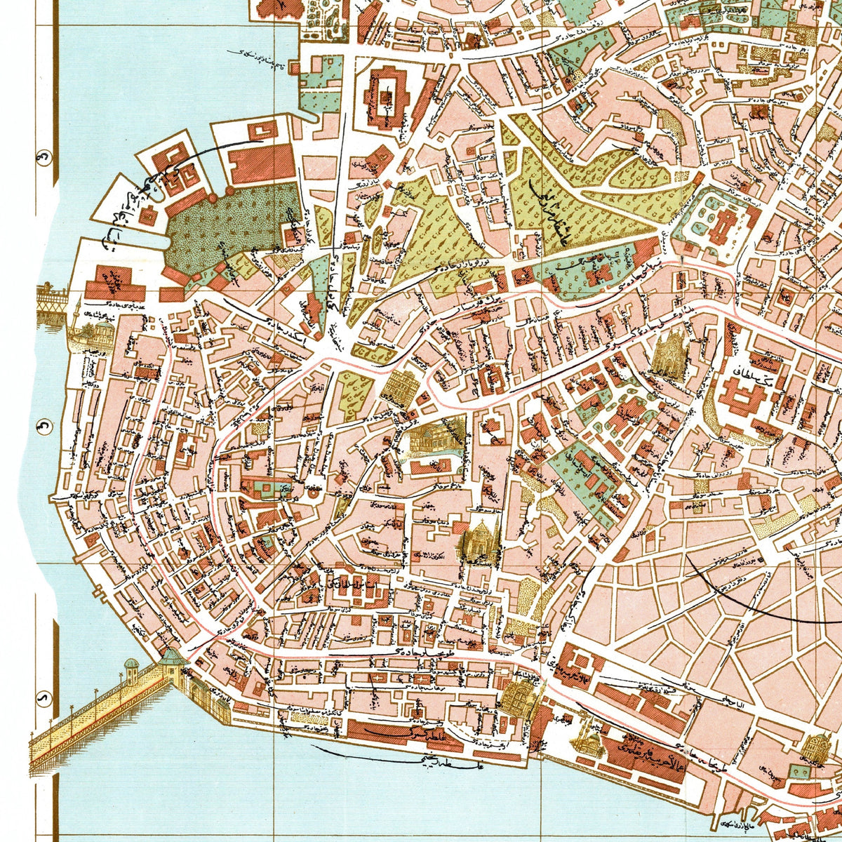 Istanbul Beyoğlu 1918 | Historischer Stadtplan