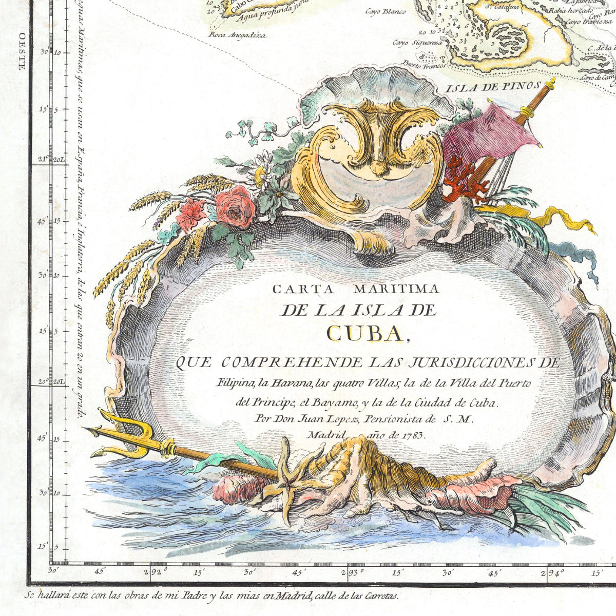 Kuba | Seekarte | 1783