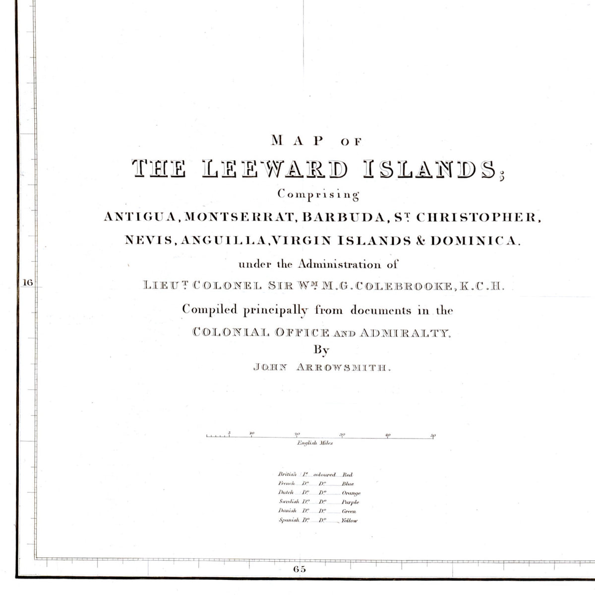 Leeward-Inseln | Karibik | Karte von 1858