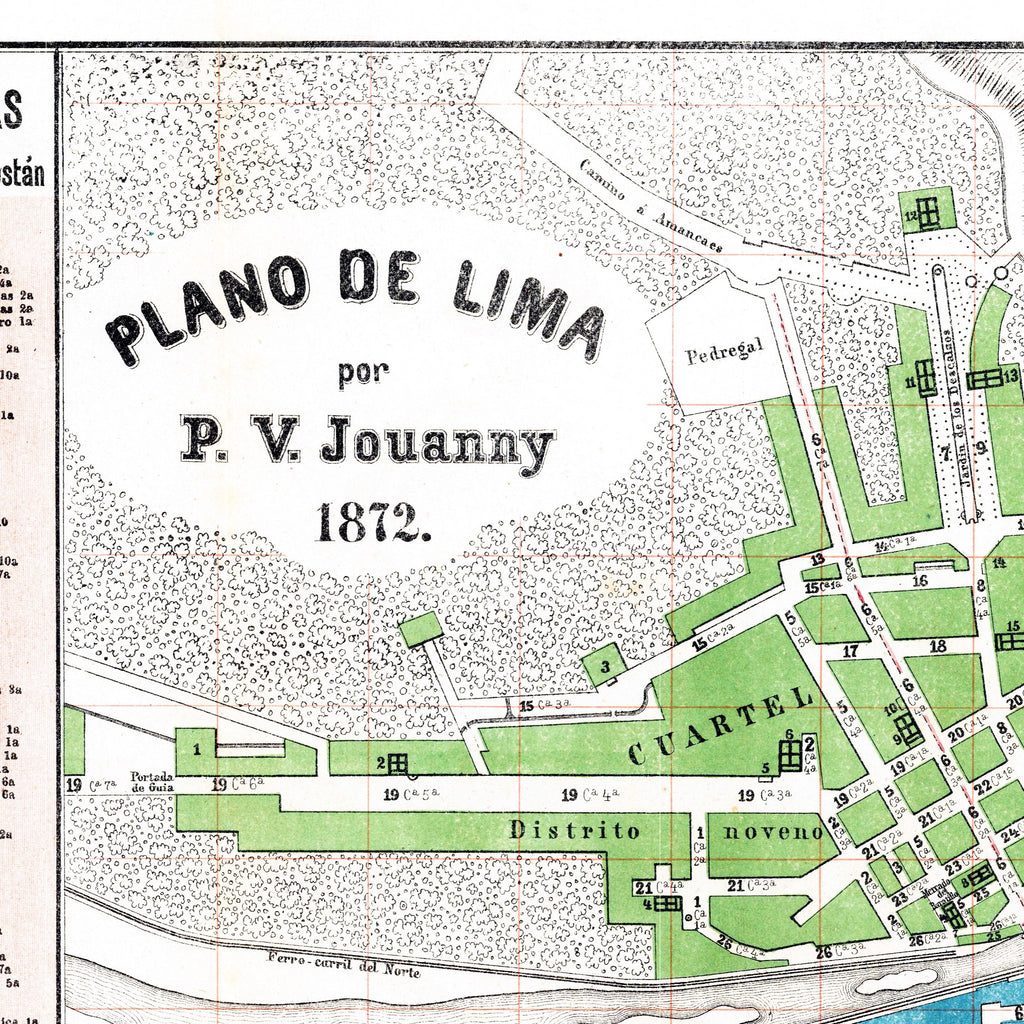 Lima | Stadtplan | Vintage Map