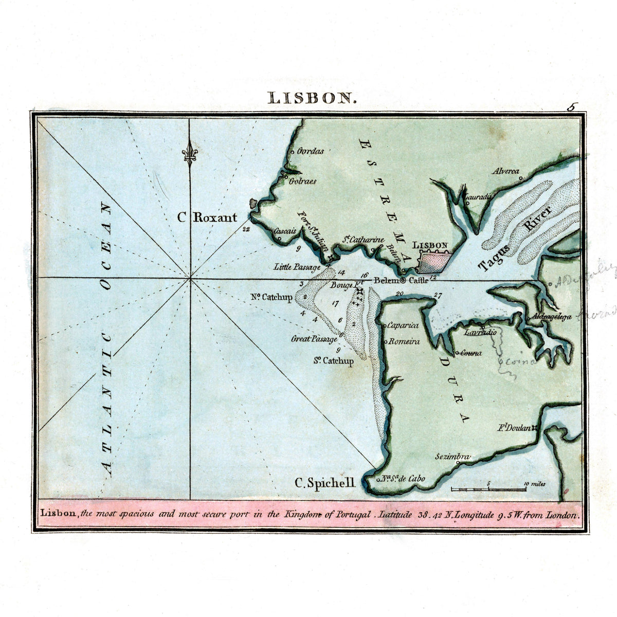 Seekarten-Atlas | Lissabon | Cadiz | Karte von 1801