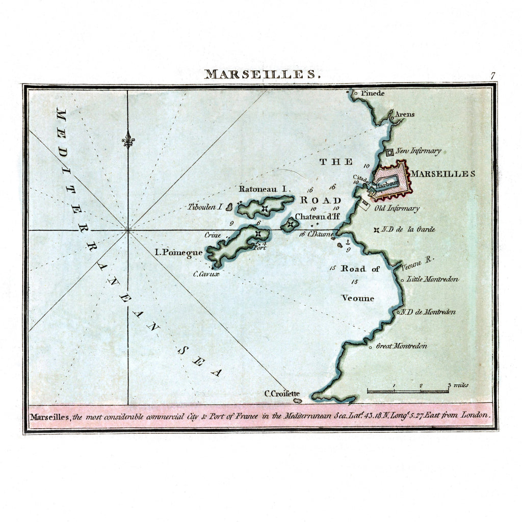 Seekarten-Atlas | Marseille | Toulon | Karte von 1801