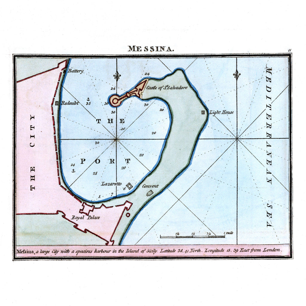 Seekarten-Atlas | Messina | Palermo | Karte von 1801