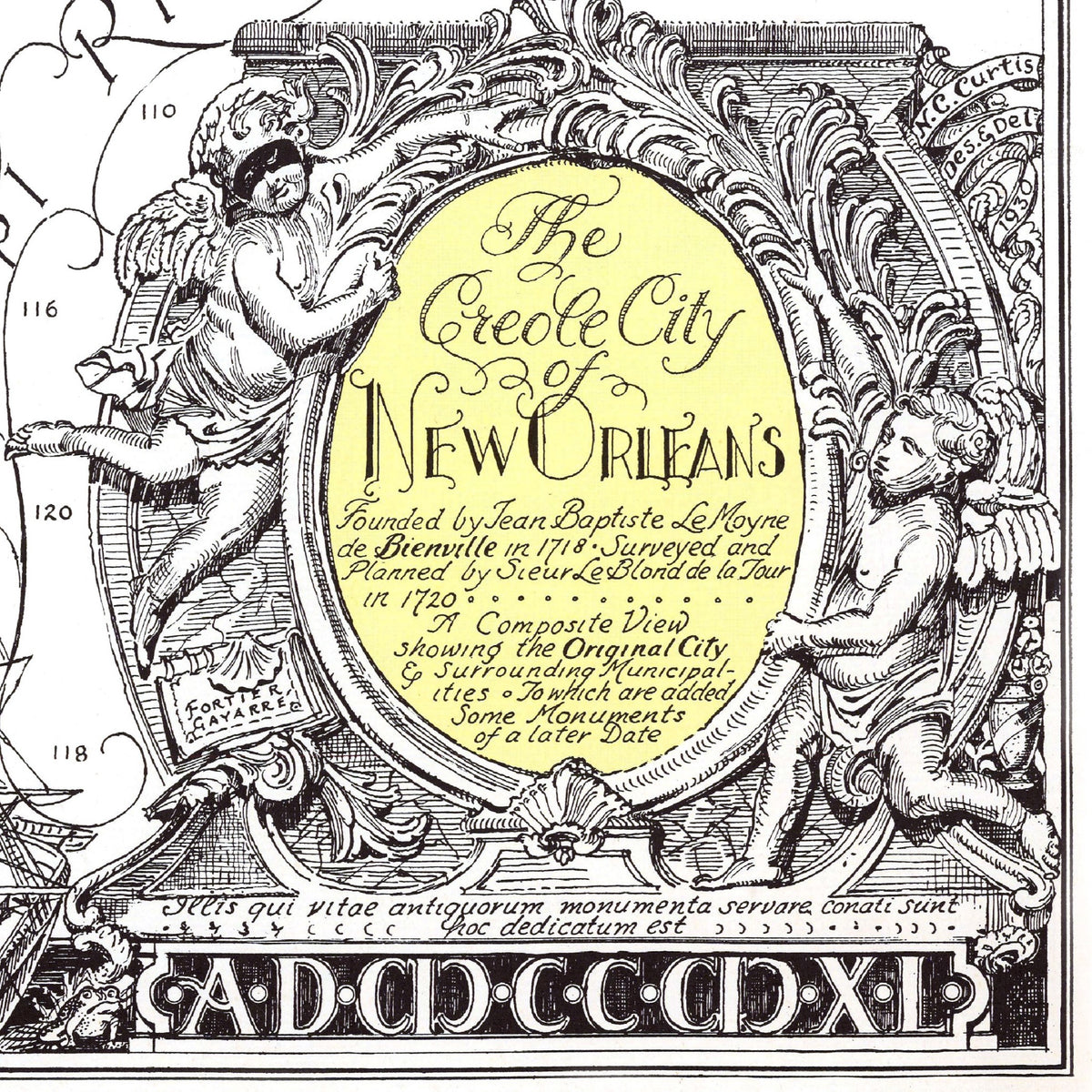 New Orleans Bildkarte | 1930 | Vieux Carré & Mississippi