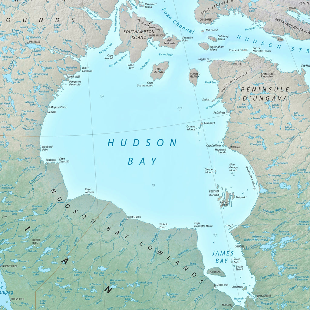 Nordamerika-Karte | 2025 | Physische Wandkarte Nordamerikas