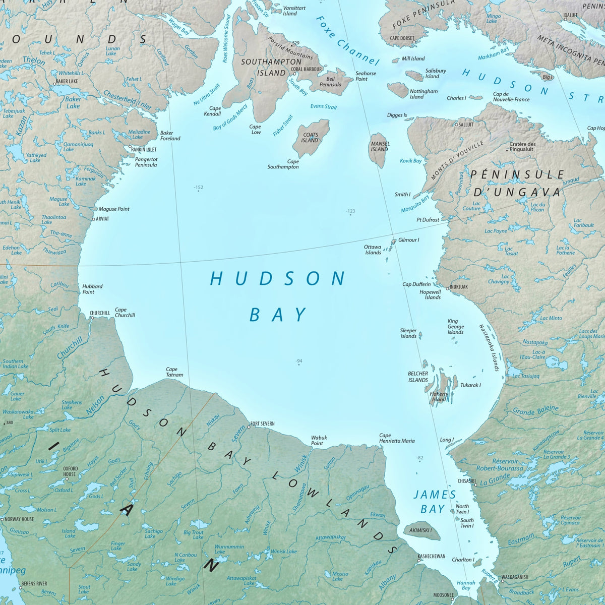 Nordamerika-Karte | 2025 | Physische Wandkarte Nordamerikas
