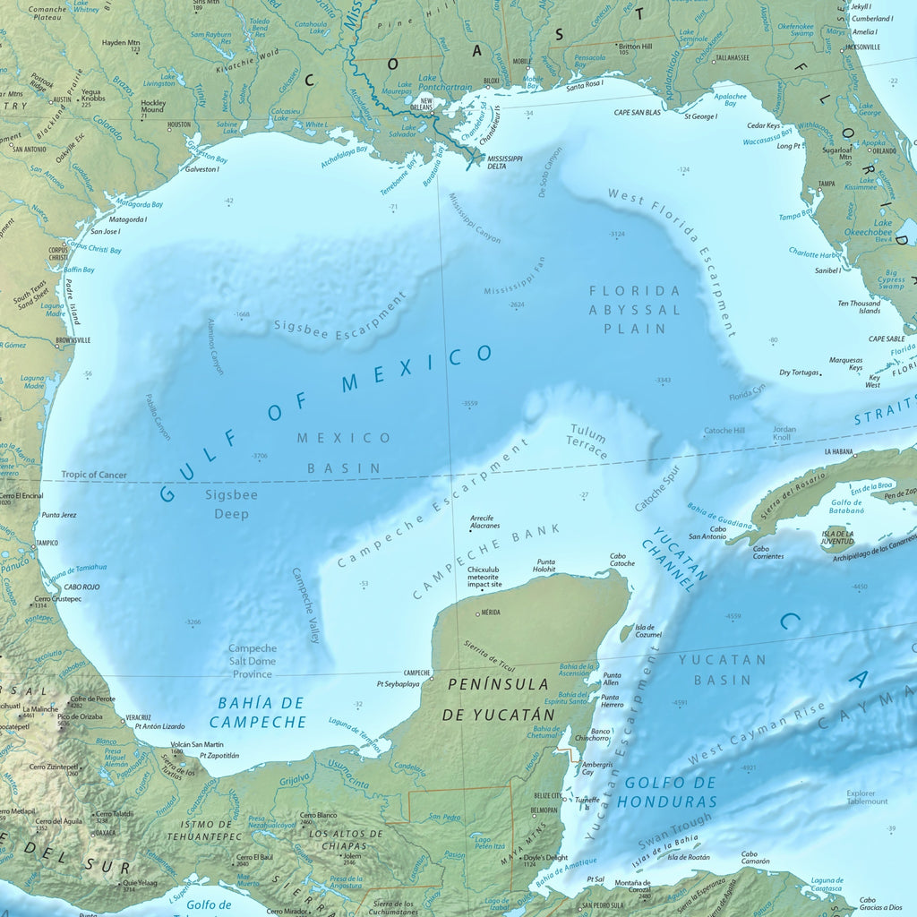 Nordamerika-Karte | 2025 | Physische Wandkarte Nordamerikas