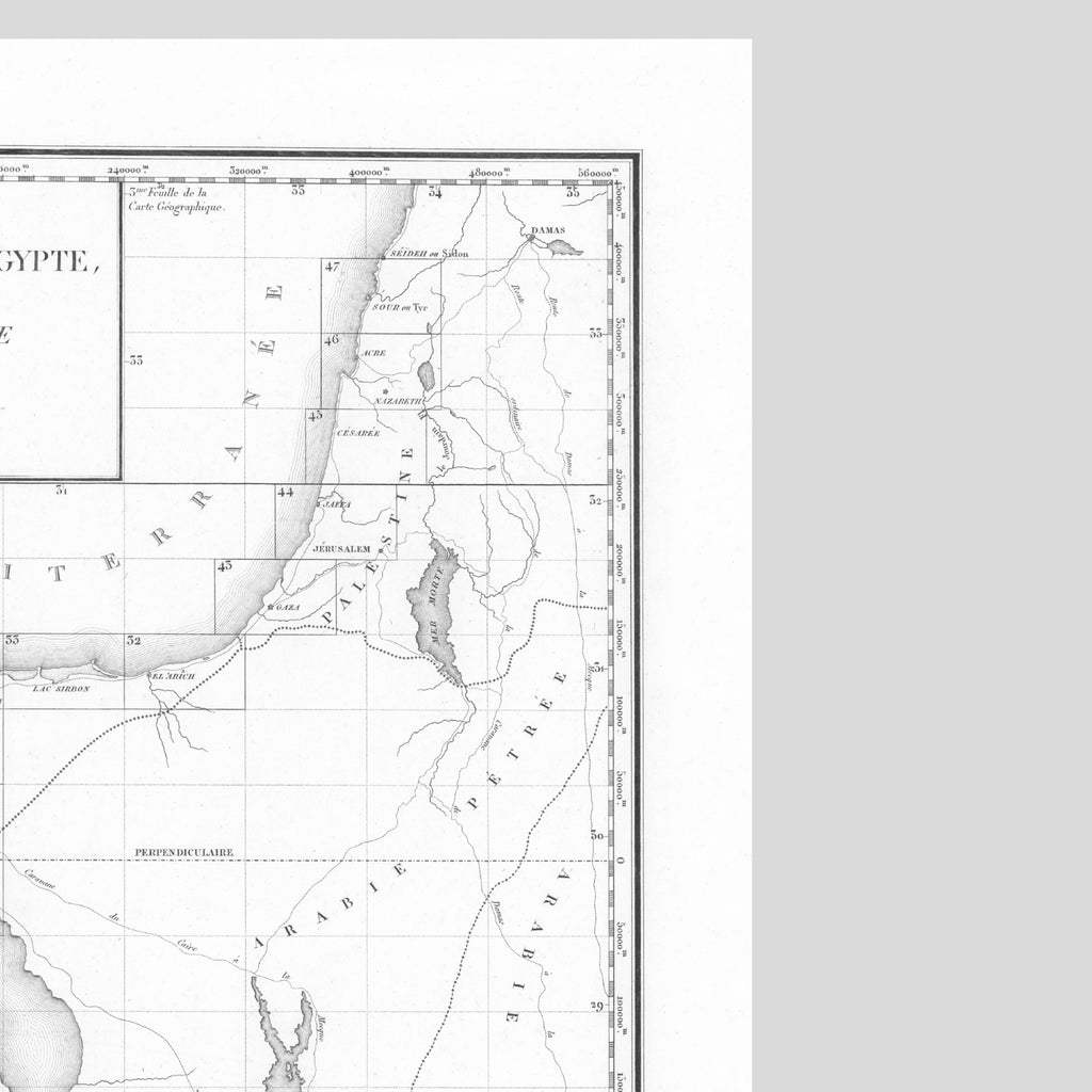 Ägypten | Palästina | Osmanisches Reich | Vintage Map