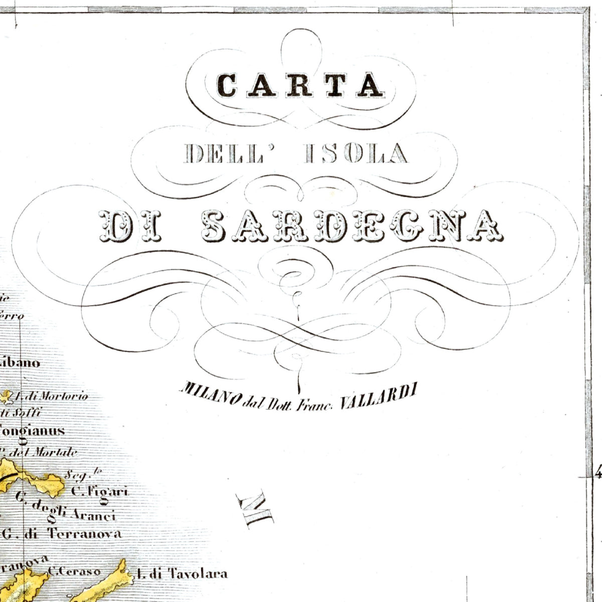 Sardinien | Italien | Landkarte von 1865