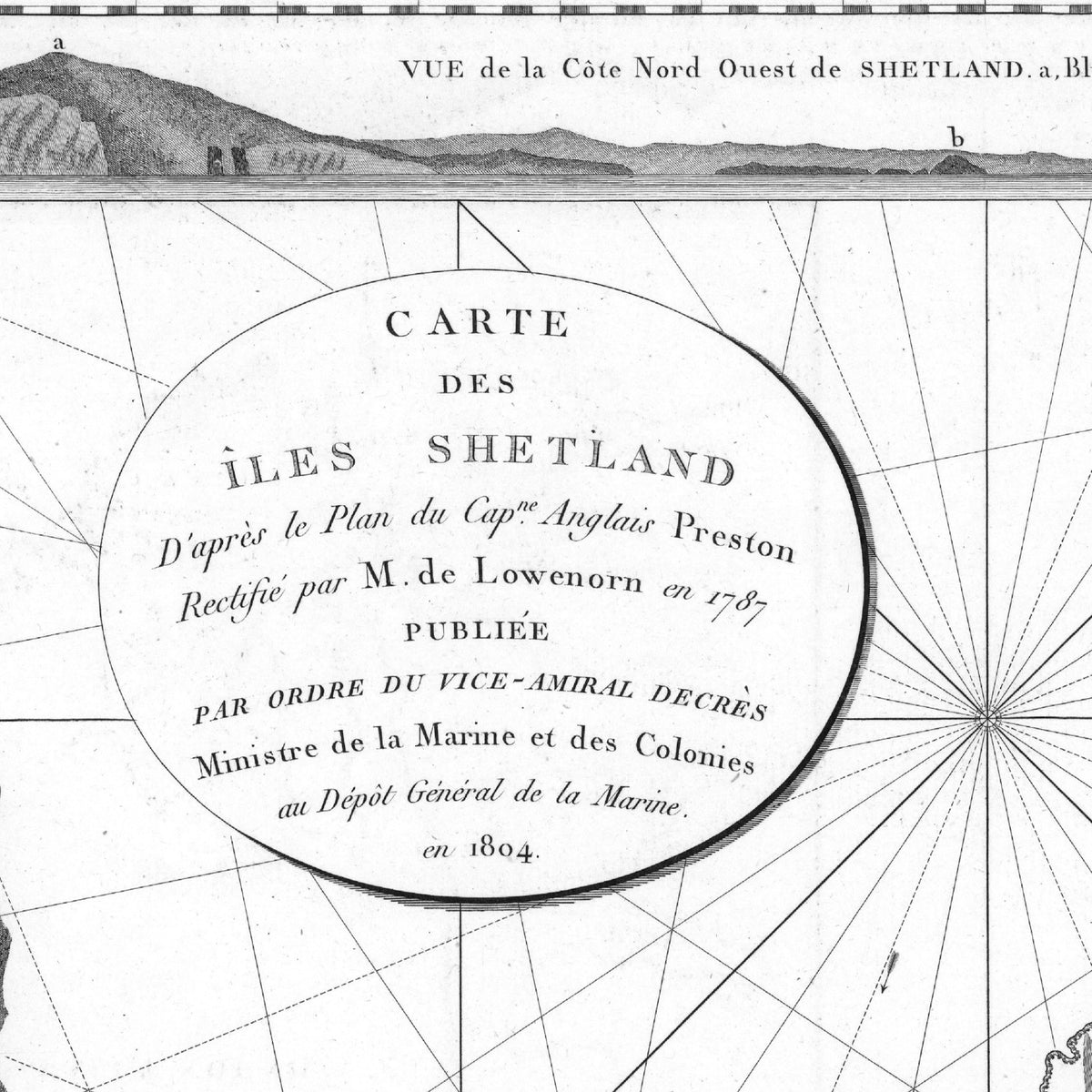 Shetland Inseln | Seekarte | Karte von 1804