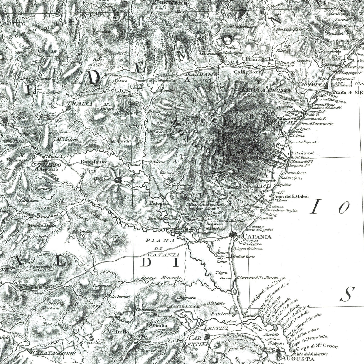 Sizilien | Italien| Seekarte | 1788 | Vintage Print