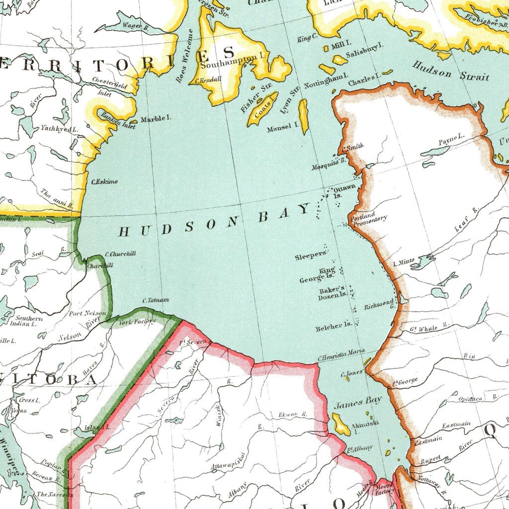 Kanada |  Provinzen | Territorien | Vintage Map