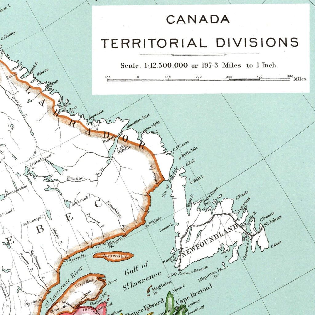 Kanada |  Provinzen | Territorien | Vintage Map