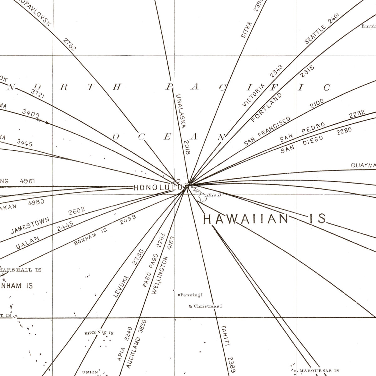 Crossroads of the Pacific | Historische Pazifikkarte | 1906