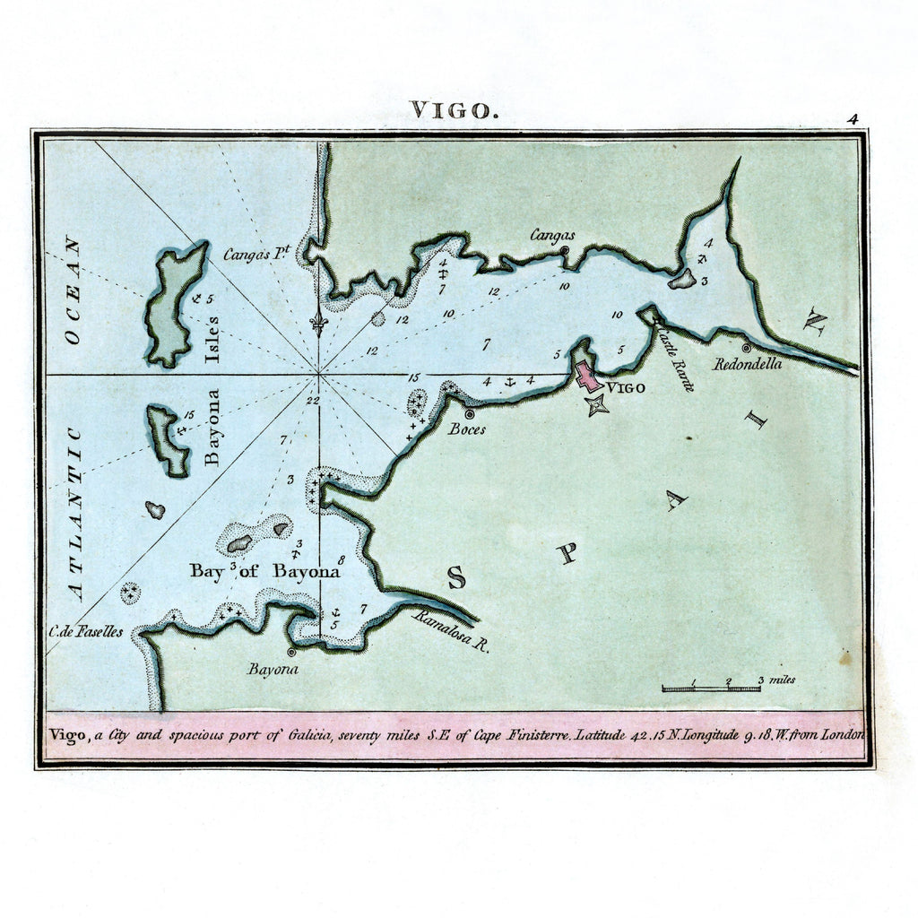 Seekarten-Atlas | Vigo | Oporto | Karte von 1801