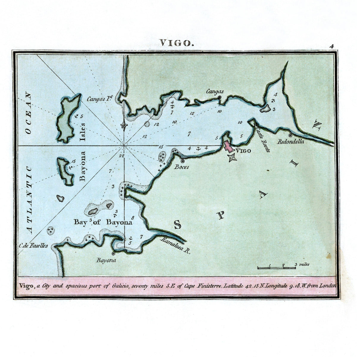 Seekarten-Atlas | Vigo | Oporto | Karte von 1801