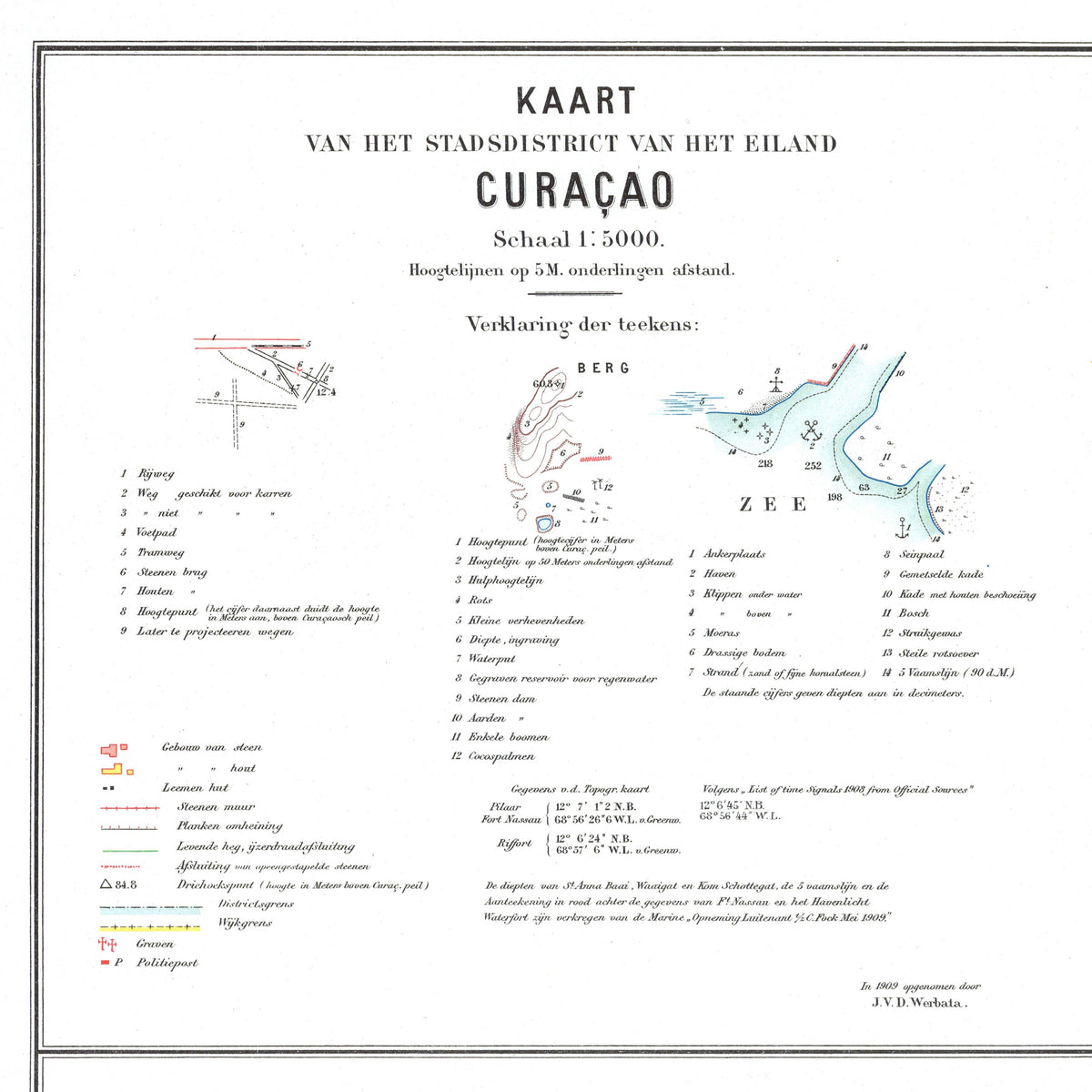 Curacao | Willemstad | Landkarte | 1912