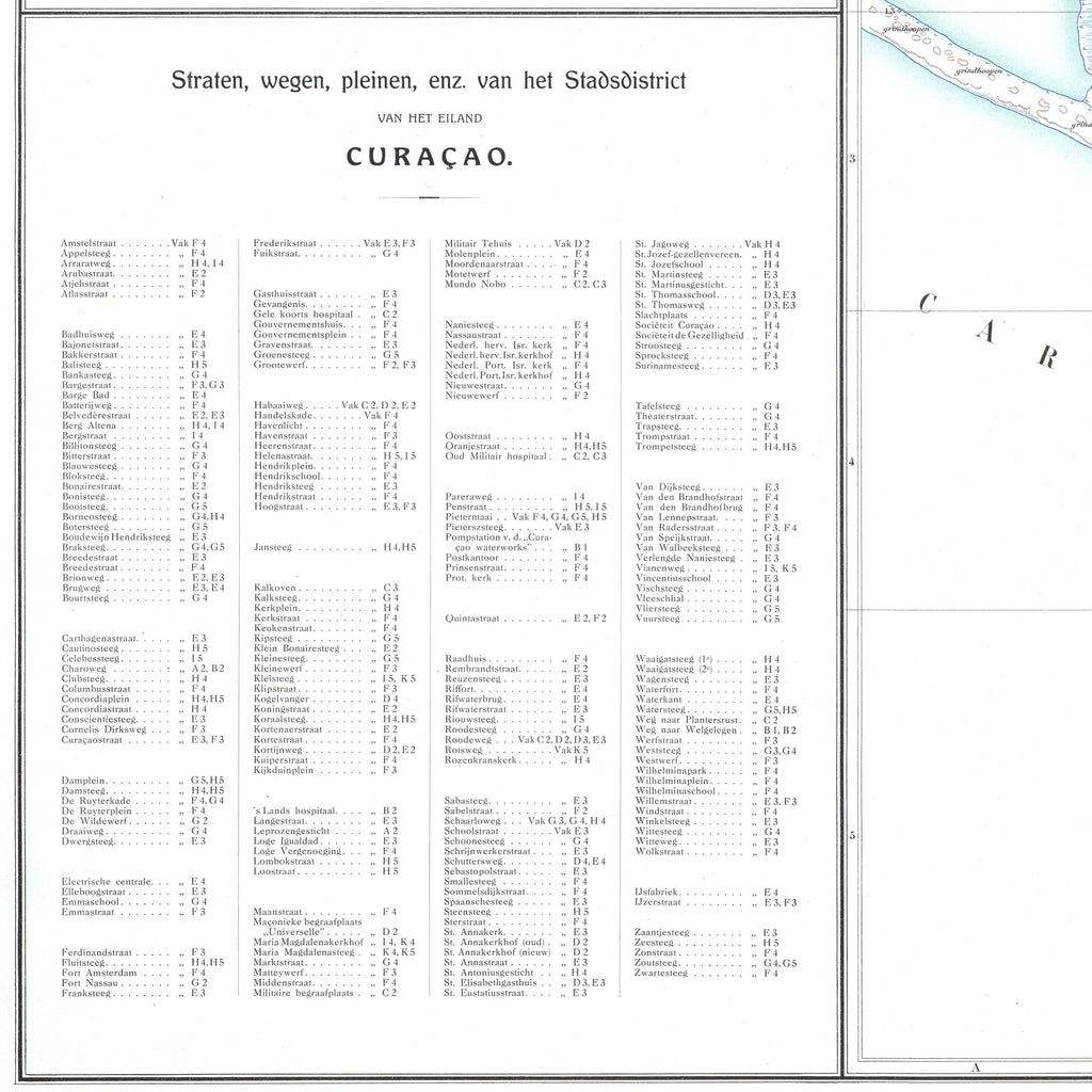 Curacao | Willemstad | Landkarte | 1912