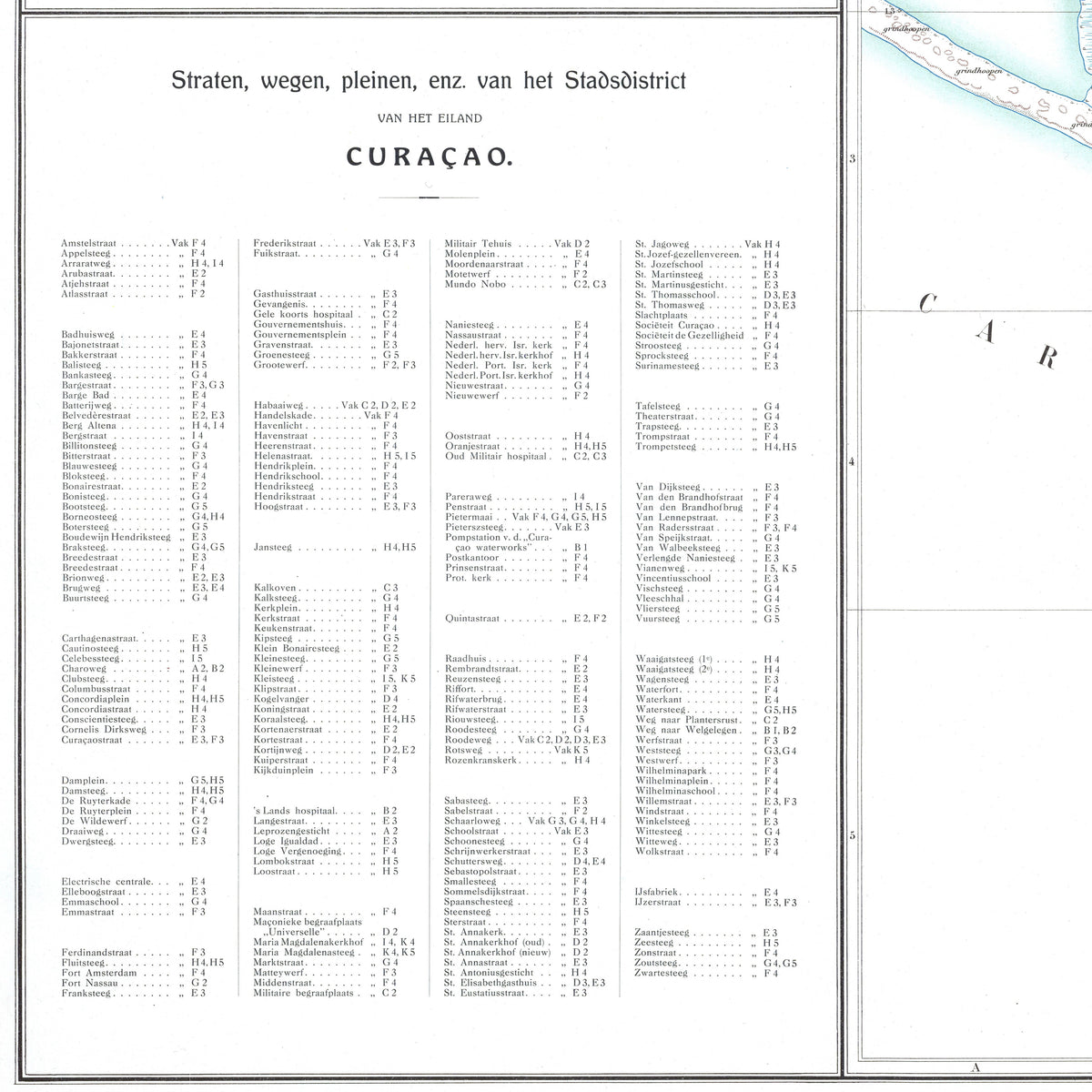 Curacao | Willemstad | Landkarte | 1912