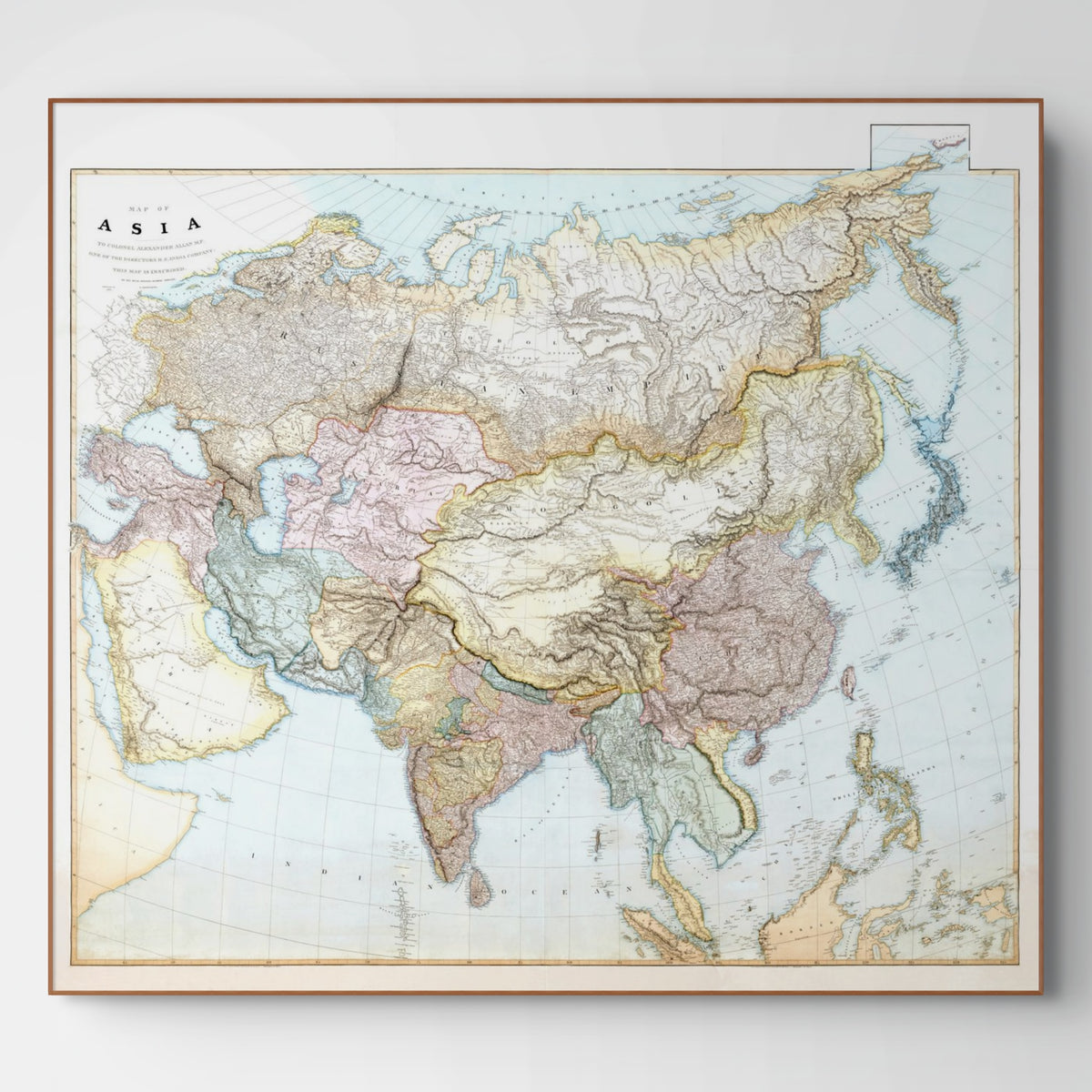 Asien  | 1827 | Vintage Map