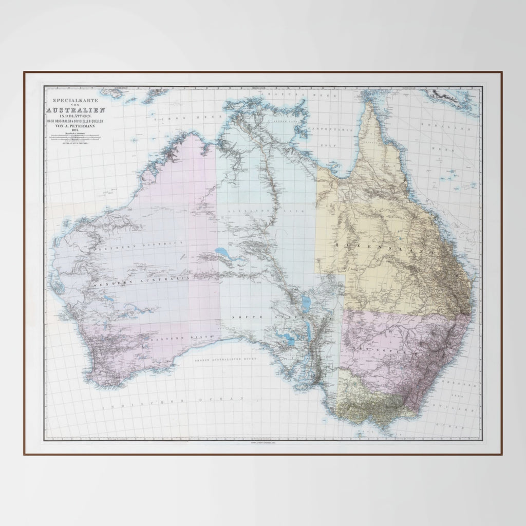 Australien | Landkarte | 1875 | Vintage Map