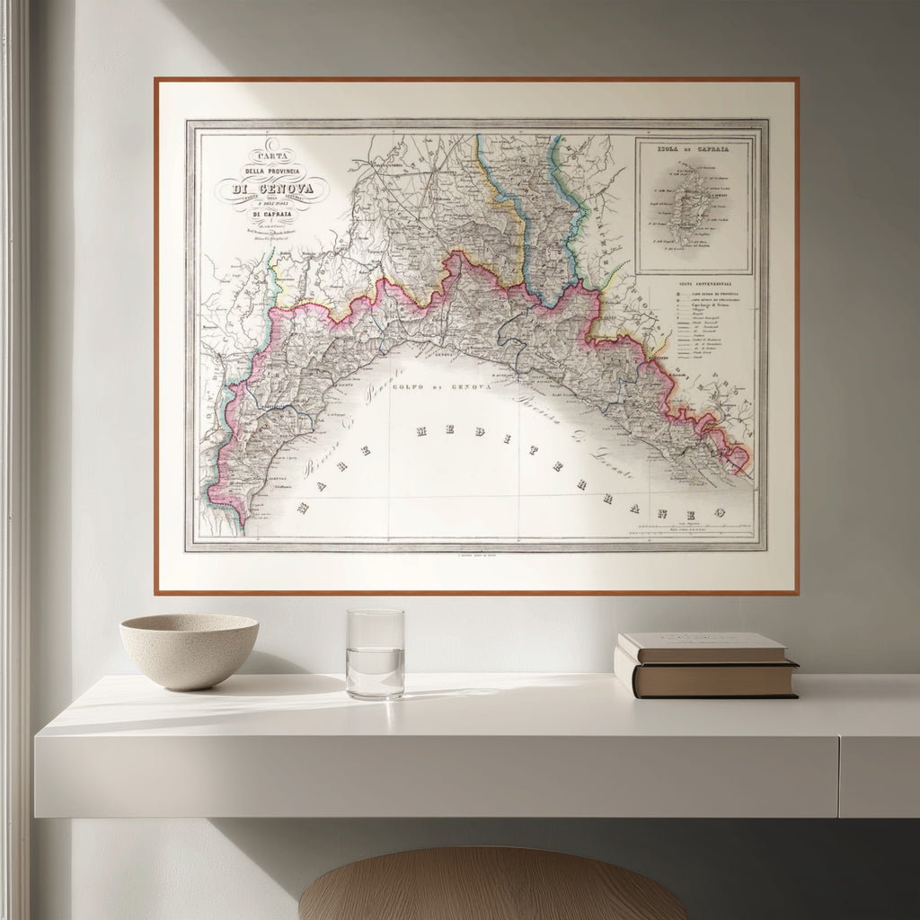 Genua | Italien | Landkarte von 1895