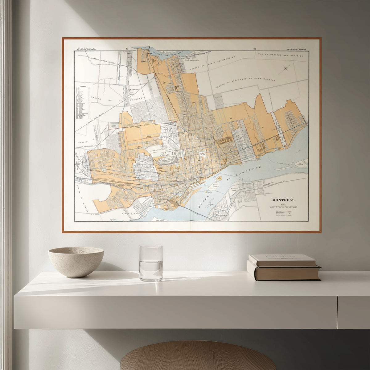 Montreal | Kanada | 1915  | Vintage Map