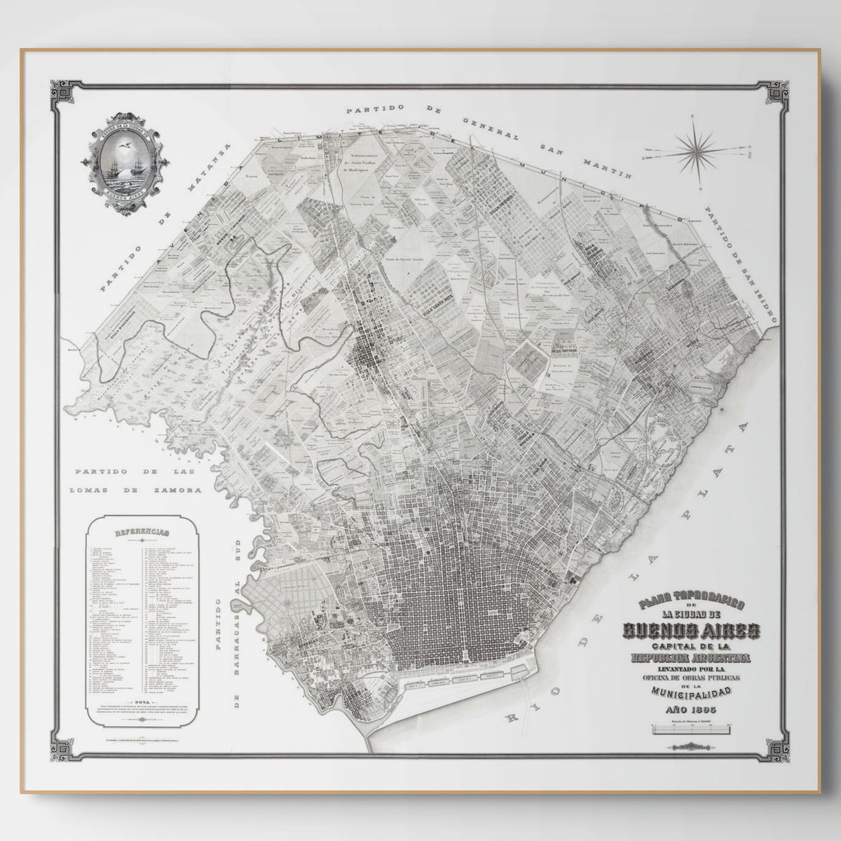 Buenos Aires | Argentinien | Stadtplan | Vintage Map