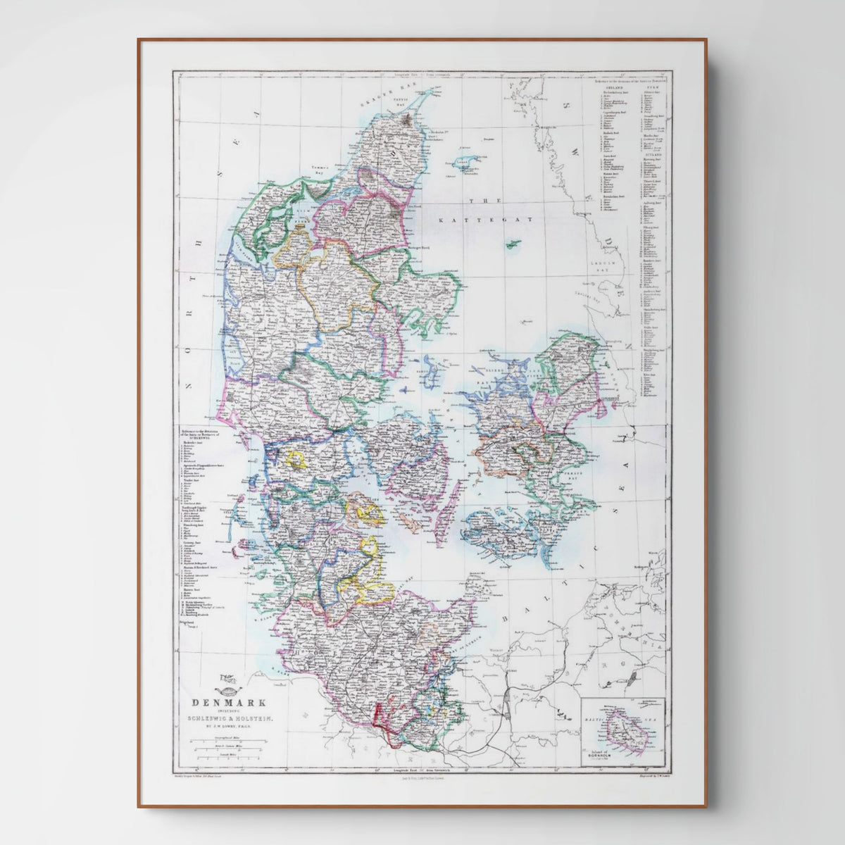 Dänemark | Schleswig | Holstein | Karte von 1863 | Vintage Map