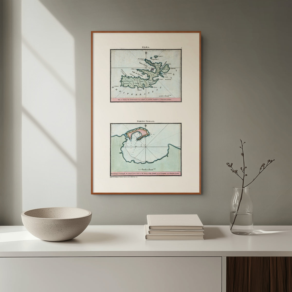 Seekarten-Atlas | Elba | Porto Ferraio | Karte von 1801