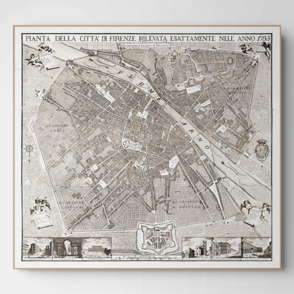 Florenz | Italien | Stadtplan | Vintage Map