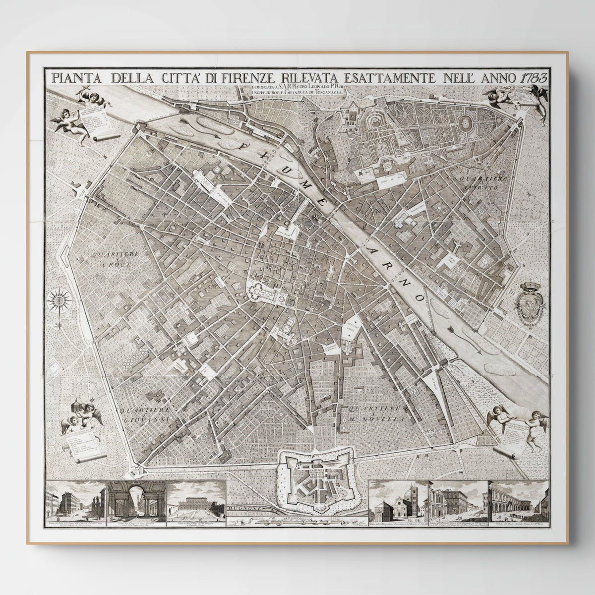 Florenz | Italien | Stadtplan | Vintage Map
