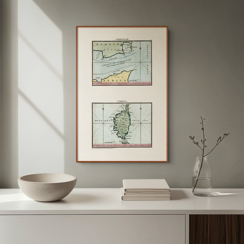 Seekarten-Atlas | Gibraltar | Korsika | Karte von 1801