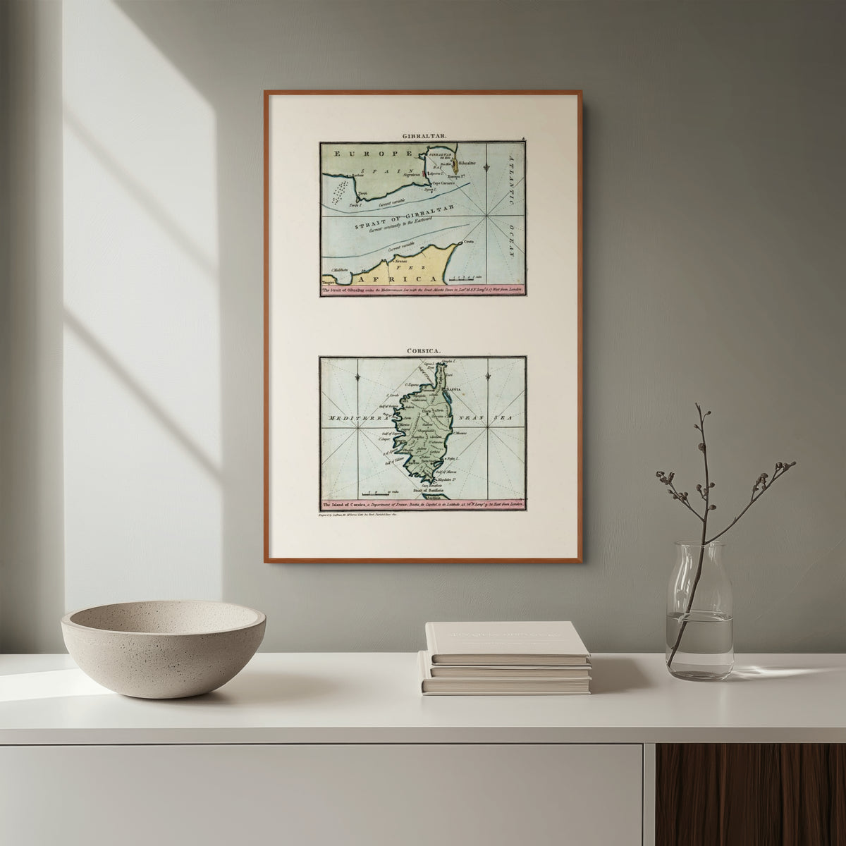 Seekarten-Atlas | Gibraltar | Korsika | Karte von 1801