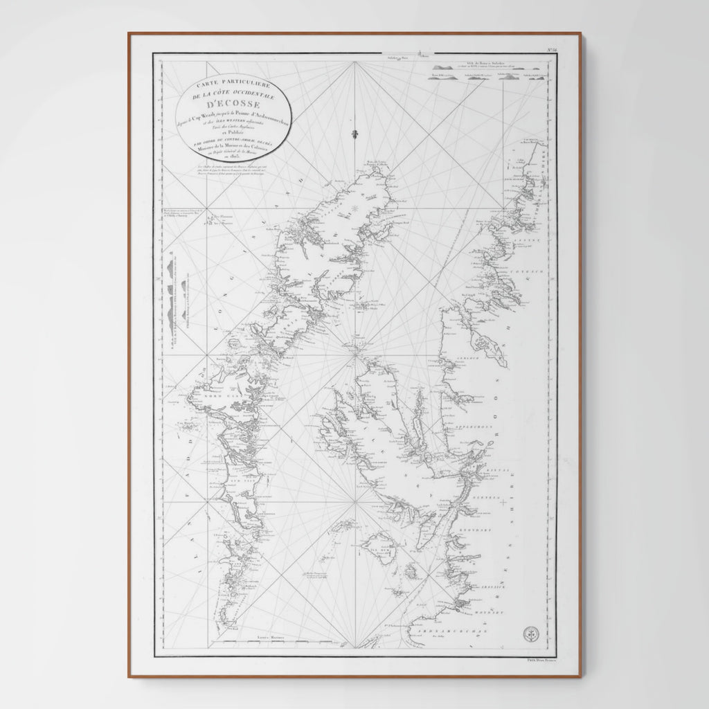 Hebrides Islands | Scotland | Nautical Chart | Map from 1804