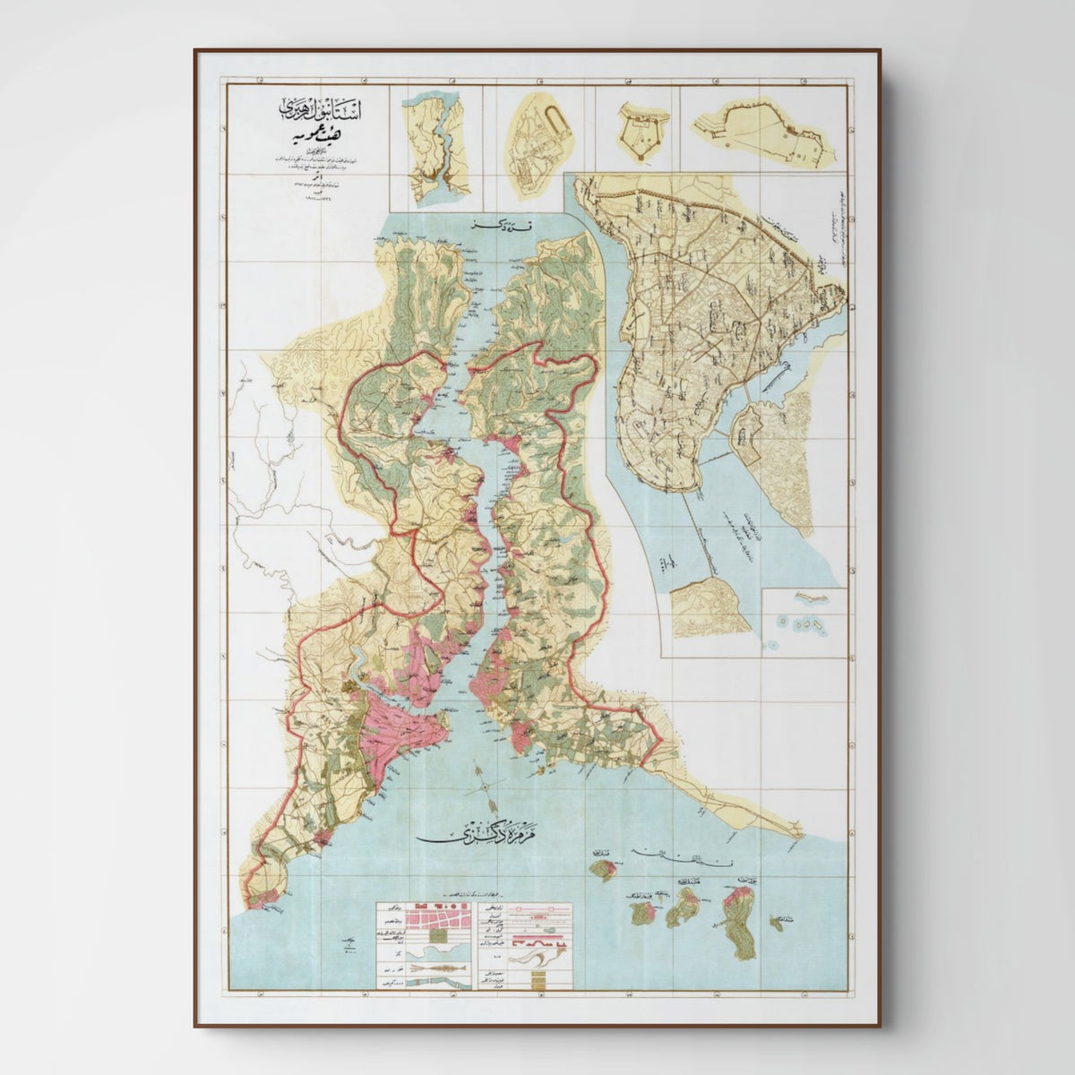 Istanbul & Bosporus 1918 | Historische Übersichtskarte