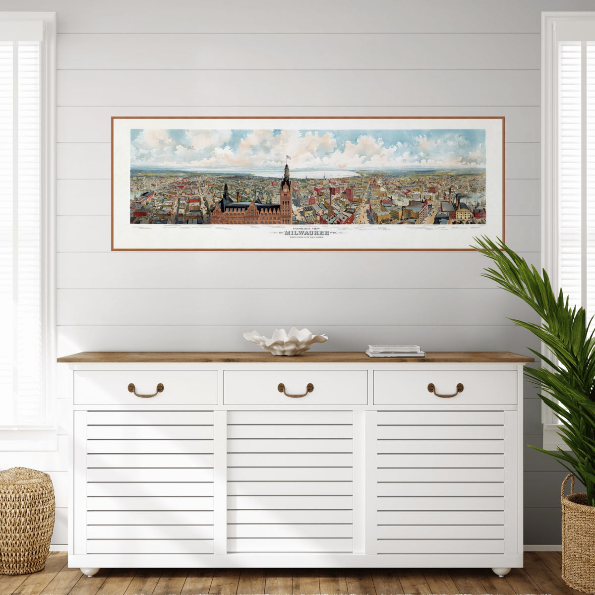 Milwaukee | Panorama-Karte | Vintage Map