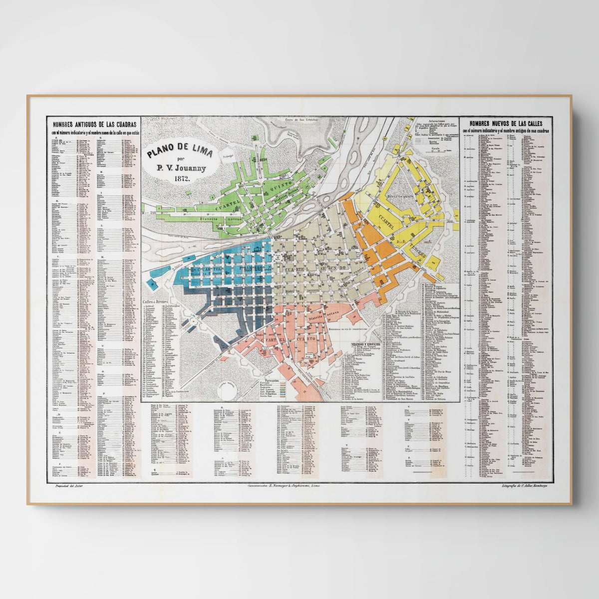 Lima | Stadtplan | Vintage Map