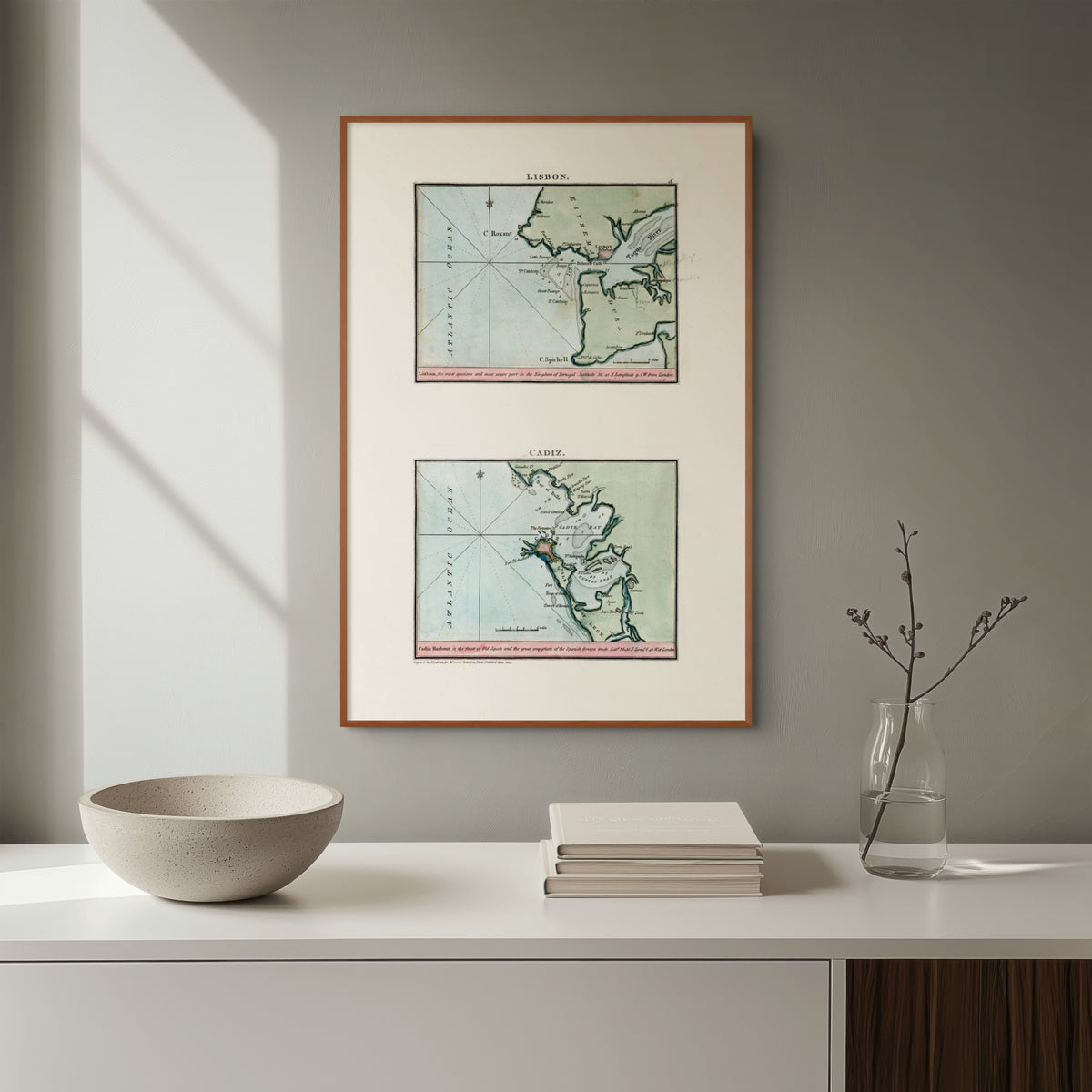 Seekarten-Atlas | Lissabon | Cadiz | Karte von 1801