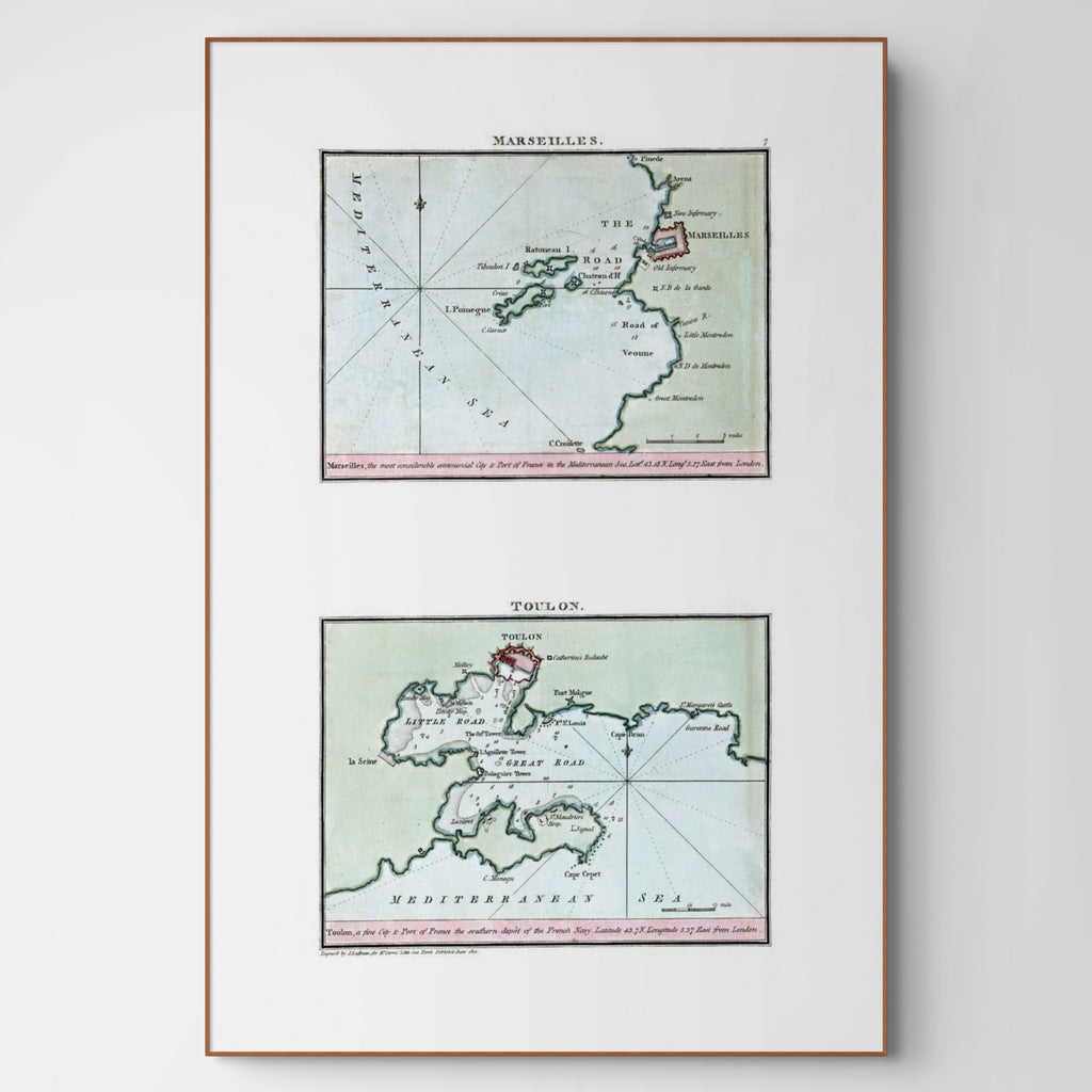 Seekarten-Atlas | Marseille | Toulon | Karte von 1801