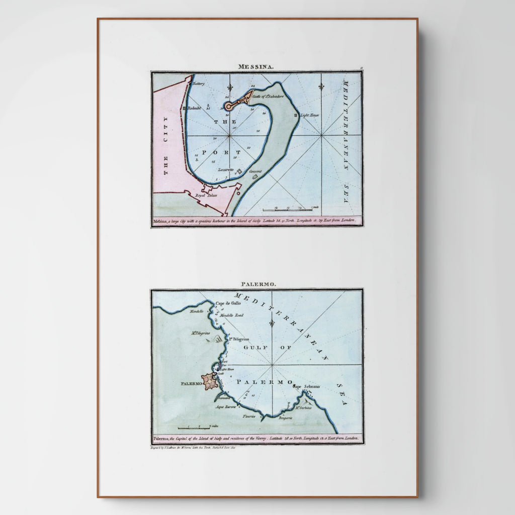 Seekarten-Atlas | Messina | Palermo | Karte von 1801