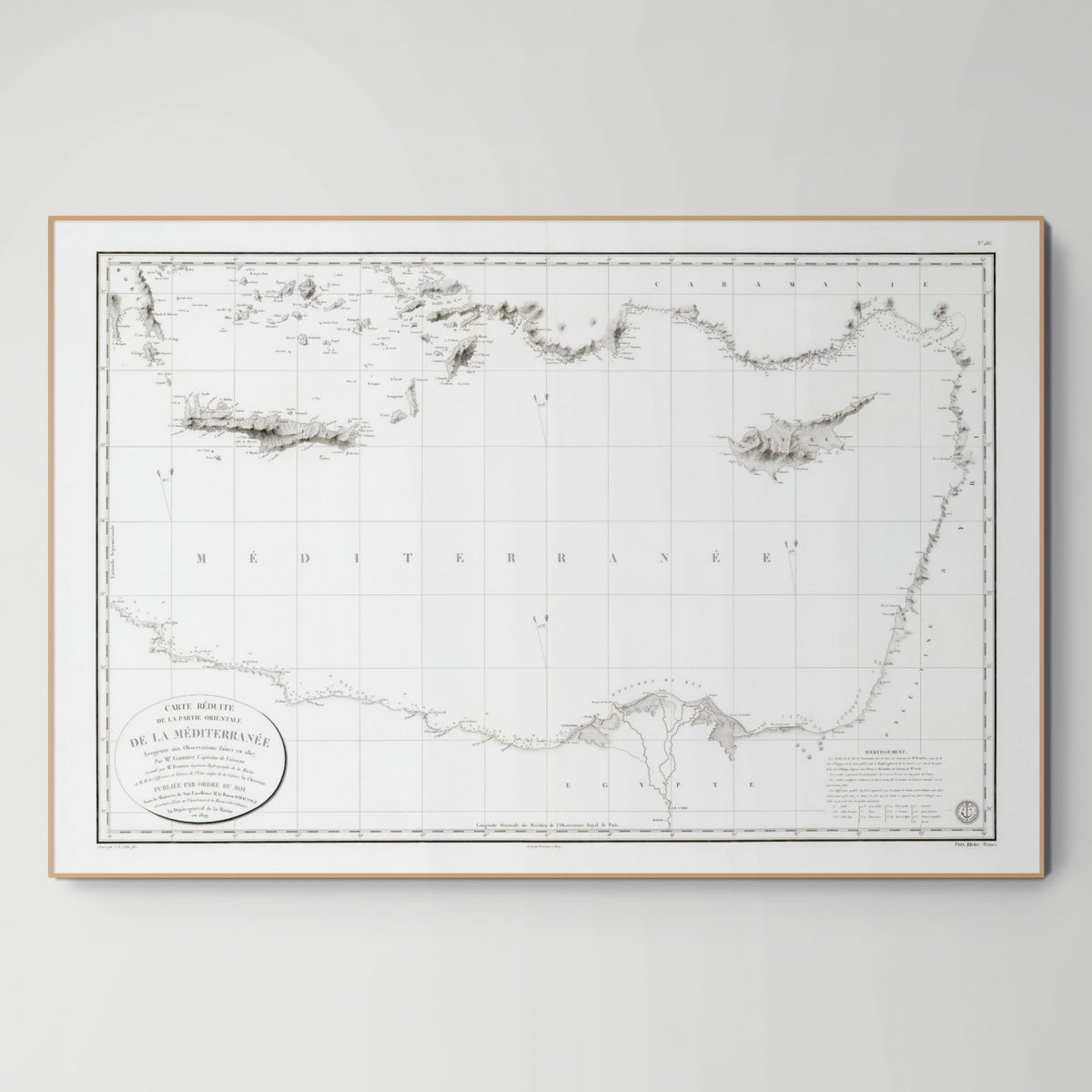 Mittelmeer | Seekarte | 1829