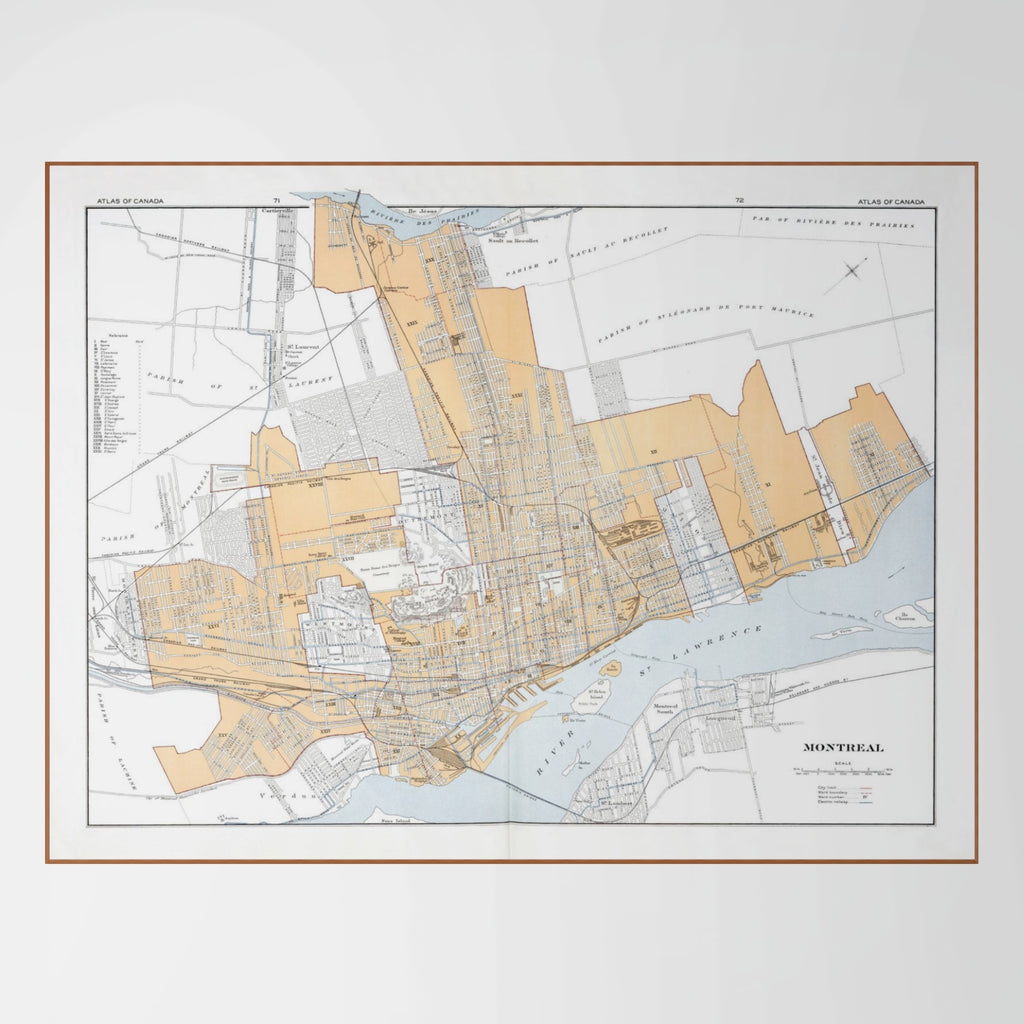 Montreal | Kanada | 1915  | Vintage Map