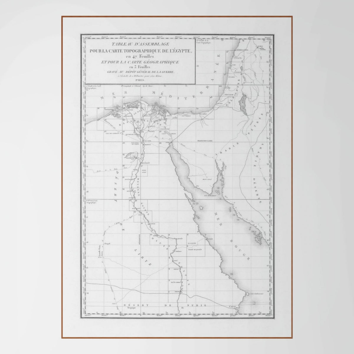 Ägypten | Palästina | Osmanisches Reich | Vintage Map